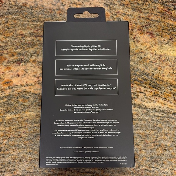 kate spade new york Liquid Glitter Hollyhock Floral MagSafe iPhone 16 PRO NWT - Picture 4 of 7
